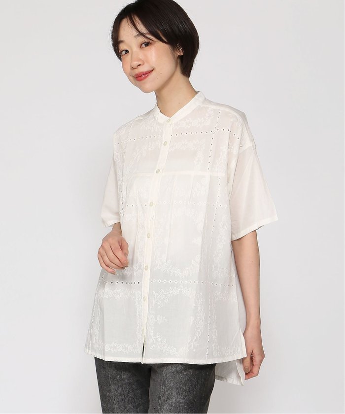 【クラウドナイン/cloudnine】のcloudnine/【2026 新作】シフリー刺繍が映える コットンチュニック 前開きナチュラルトップス 体型カバー インテリア・キッズ・メンズ・レディースファッション・服の通販 founy(ファウニー) https://founy.com/ ファッション Fashion レディースファッション Fashion for Women トップス・カットソー Cut & Sew Tops エンブロイダリー Embroidery Design チュニック Tunic, Long Top プリント Print, Printed Pattern |ID: prp329100004976485 ipo3291000000037301995