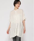 【クラウドナイン/cloudnine】のcloudnine/【2026 新作】コットンガーゼストライプチュニック クリンクル加工 ナチュラル体型カバートップス 50 イエロー|ID: prp329100004976486 ipo3291000000037302000