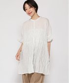 【クラウドナイン/cloudnine】のcloudnine/【2026 新作】コットンガーゼストライプチュニック クリンクル加工 ナチュラル体型カバートップス 80 ブルー|ID: prp329100004976486 ipo3291000000037302002
