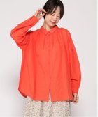 【クラウドナイン/cloudnine】のcloudnine/【2026 新作】コットンサッカーシャツチュニック 前開きナチュラルブラウス 春トップス 日よけ対策 30 オレンジ|ID: prp329100004976487 ipo3291000000037302006