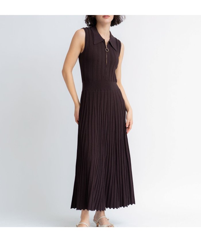 【ノエラ/Noela】のハーフジップリブニットワンピース インテリア・キッズ・メンズ・レディースファッション・服の通販 founy(ファウニー) https://founy.com/ ファッション Fashion レディースファッション Fashion for Women ワンピース Dresses ニットワンピース Knit Dresses ジップ Zip, Zipper ポケット Pocket, Pocket Detail |ID: prp329100004976494 ipo3291000000037302023