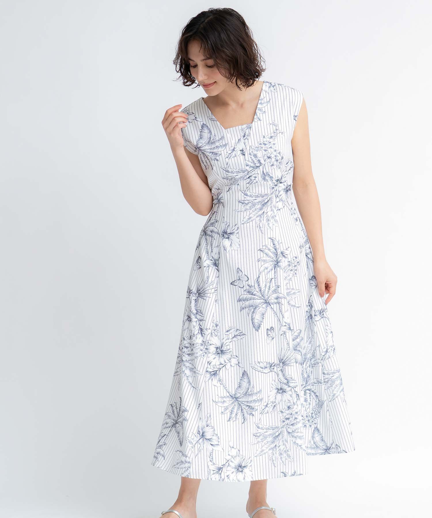 【ノエラ/Noela】のボタニカルプリントワンピース インテリア・キッズ・メンズ・レディースファッション・服の通販 founy(ファウニー) 　ファッション　Fashion　レディースファッション　Fashion for Women　ワンピース　Dresses　ボタニカル　Botanical, Floral Pattern　ポケット　Pocket, Pocket Detail　ミックス1|ID: prp329100004976499 ipo3291000000037302042