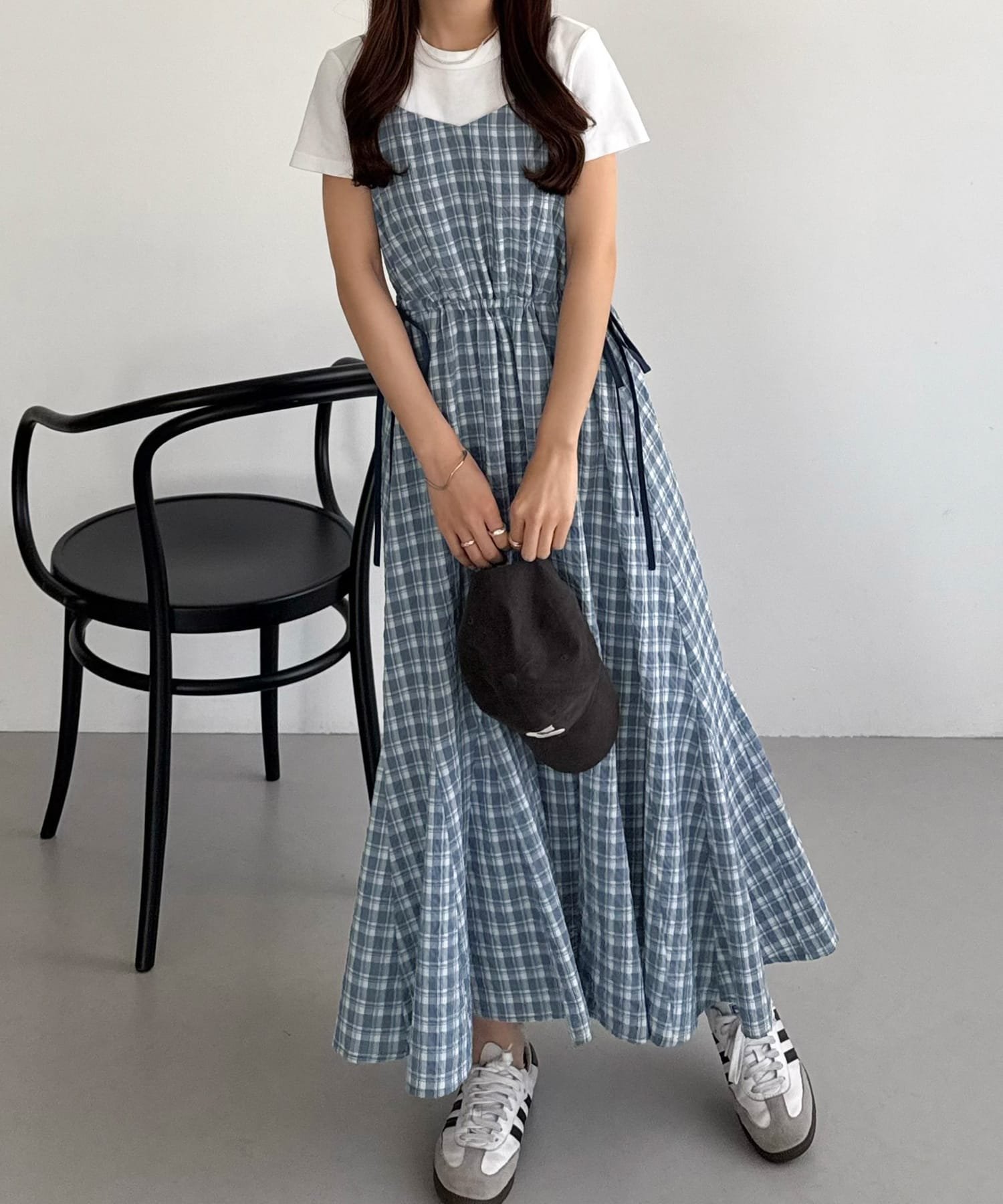 【ジュノア/JUNOAH】のcallautia バイカラードロストリボンキャミワンピース インテリア・キッズ・メンズ・レディースファッション・服の通販 founy(ファウニー) 　ファッション　Fashion　レディースファッション　Fashion for Women　ワンピース　Dresses　キャミソールワンピース　Camisole Dresses　ウォッシュ　Washed Finish　タンブラー　Tumbler, Travel Mug　ダメージ　Distressed, Destroyed　ネップ　Nepp, Slub Yarn　プリント　Print, Printed Pattern　おすすめ　Recommended / Our Picks　ライトブルー|ID: prp329100004976503 ipo3291000000037302055