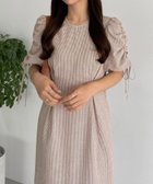 【ジュノア/JUNOAH】のcallautia パフスリーブリボンワンピース 大人の最旬トレンドファッション＆コーディネート founy(ファウニー) ファッション Fashion レディースファッション Fashion for Women ワンピース Dresses ウォッシュ Washed Finish タンブラー Tumbler, Travel Mug ダメージ Distressed, Destroyed ネップ Nepp, Slub Yarn プリント Print, Printed Pattern おすすめ Recommended / Our Picks thumbnail ベージュ|ID: prp329100004976504 ipo3291000000037302058