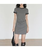 【チュクラ/chuclla】の配色Tシャツワンピース EM25s009【EIGHTHMONTH】 大人の最旬トレンドファッション＆コーディネート founy(ファウニー) ファッション Fashion レディースファッション Fashion for Women ワンピース Dresses シャツワンピース / 1枚で着映えコーデ Shirt Dresses ギャザー Gathered, Ruffled 軽量 Lightweight, Ultra Light サンダル Sandals, Summer Shoes シューズ Shoes, Footwear スニーカー Sneakers, Trainers バランス Balance, Style Balance おすすめ Recommended / Our Picks 旅行 Travel thumbnail グレー|ID: prp329100004976512 ipo3291000000037302082