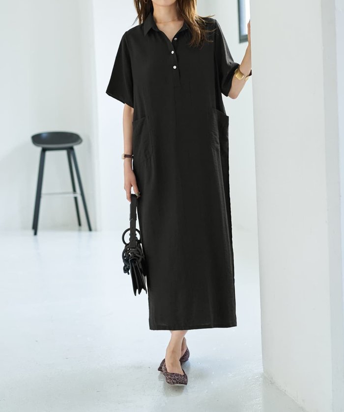 【スタイルデリ/STYLE DELI】の薄手でシックなしなやか5分袖シャツワンピース インテリア・キッズ・メンズ・レディースファッション・服の通販 founy(ファウニー) https://founy.com/ ファッション Fashion レディースファッション Fashion for Women ワンピース Dresses シャツワンピース / 1枚で着映えコーデ Shirt Dresses 秋 Autumn くるぶし Ankle-Length カーディガン Cardigan, Knitwear シルバー Silver, Metallic Silver シンプル Simple, Minimal ジャケット Jacket, Outerwear スタイリッシュ Stylish, Fashionable スニーカー Sneakers, Trainers スリット Slit, Slit Detail 定番 Standard, Basic Item フラット Flat, Flat Shoes フロント Front, Front Design ブルゾン Blouson, Bomber Jacket ポケット Pocket, Pocket Detail リアル Real, Realistic ロング Long, Long-Length 冬 Winter / This Winter A/W・秋冬 Autumn/Winter エレガント 上品 Elegant |ID: prp329100004976515 ipo3291000000037361028