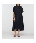 【マーコート/MARcourt】のmizuiro ind ハーフスリーブフレアシャツワンピース 大人の最旬トレンドファッション＆コーディネート founy(ファウニー) ファッション Fashion レディースファッション Fashion for Women ワンピース Dresses シャツワンピース / 1枚で着映えコーデ Shirt Dresses フレア Flare, Flared ボトム Bottoms, Lower Wear ポケット Pocket, Pocket Detail レギュラー Regular, Standard Fit エレガント 上品 Elegant 定番 Standard, Basic Item 無地 Plain, Solid Color thumbnail ブラック|ID: prp329100004976522 ipo3291000000037302113