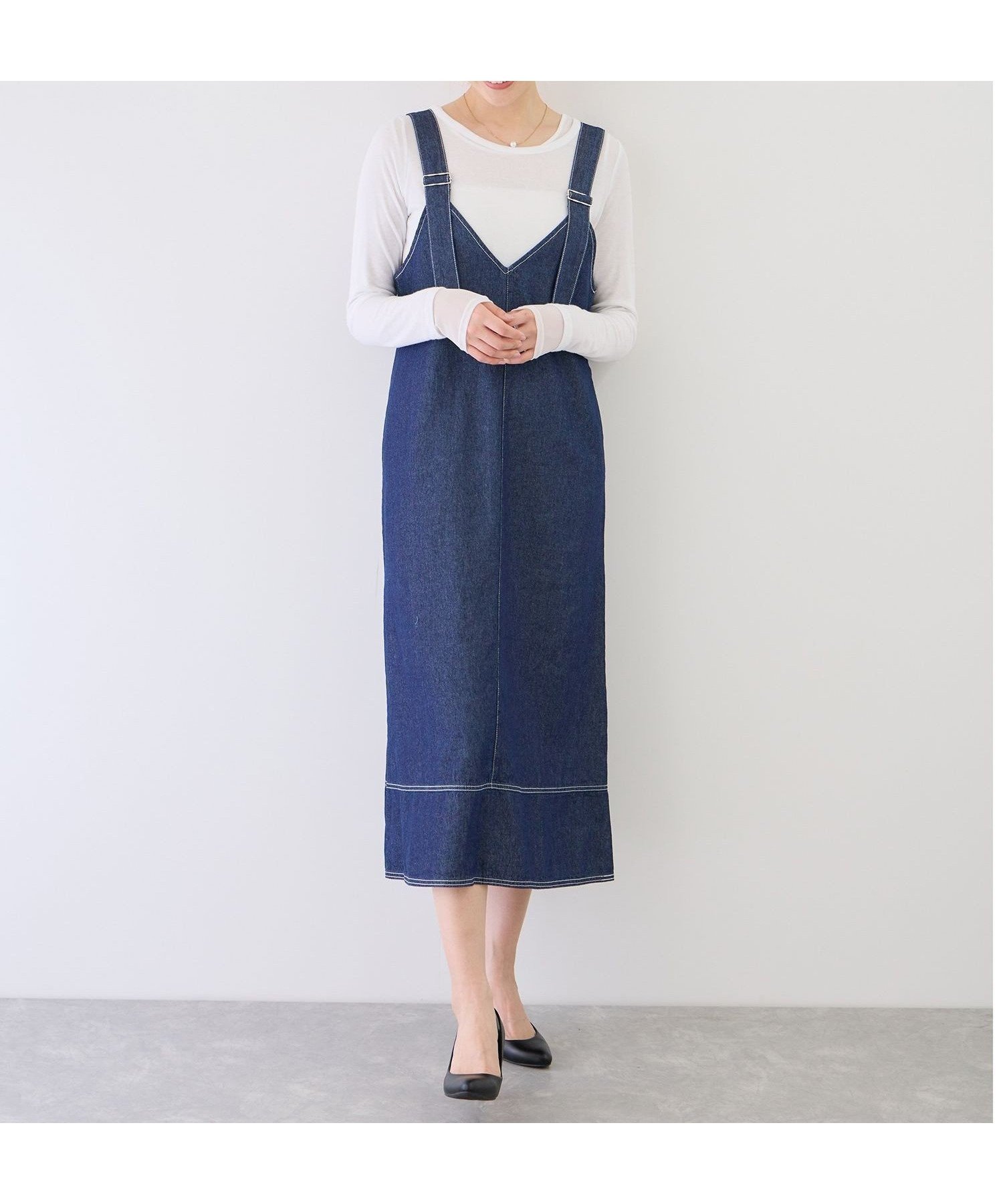 【ジャイロ/JAYRO】のデニムジャンスカ インテリア・キッズ・メンズ・レディースファッション・服の通販 founy(ファウニー) 　ファッション　Fashion　レディースファッション　Fashion for Women　インナー　Innerwear　カットソー　Cut and Sewn Top　コンパクト　Compact, Small Size　シューズ　Shoes, Footwear　スニーカー　Sneakers, Trainers　バレエ　Ballet, Ballet Style　ポケット　Pocket, Pocket Detail　リブニット　Rib Knit, Ribbed Knit　ロング　Long, Long-Length　A/W・秋冬　Autumn/Winter　S/S・春夏　SS, Spring/Summer, Warm Season　夏　Summer　ネイビー系(41)|ID: prp329100004976537 ipo3291000000037302175