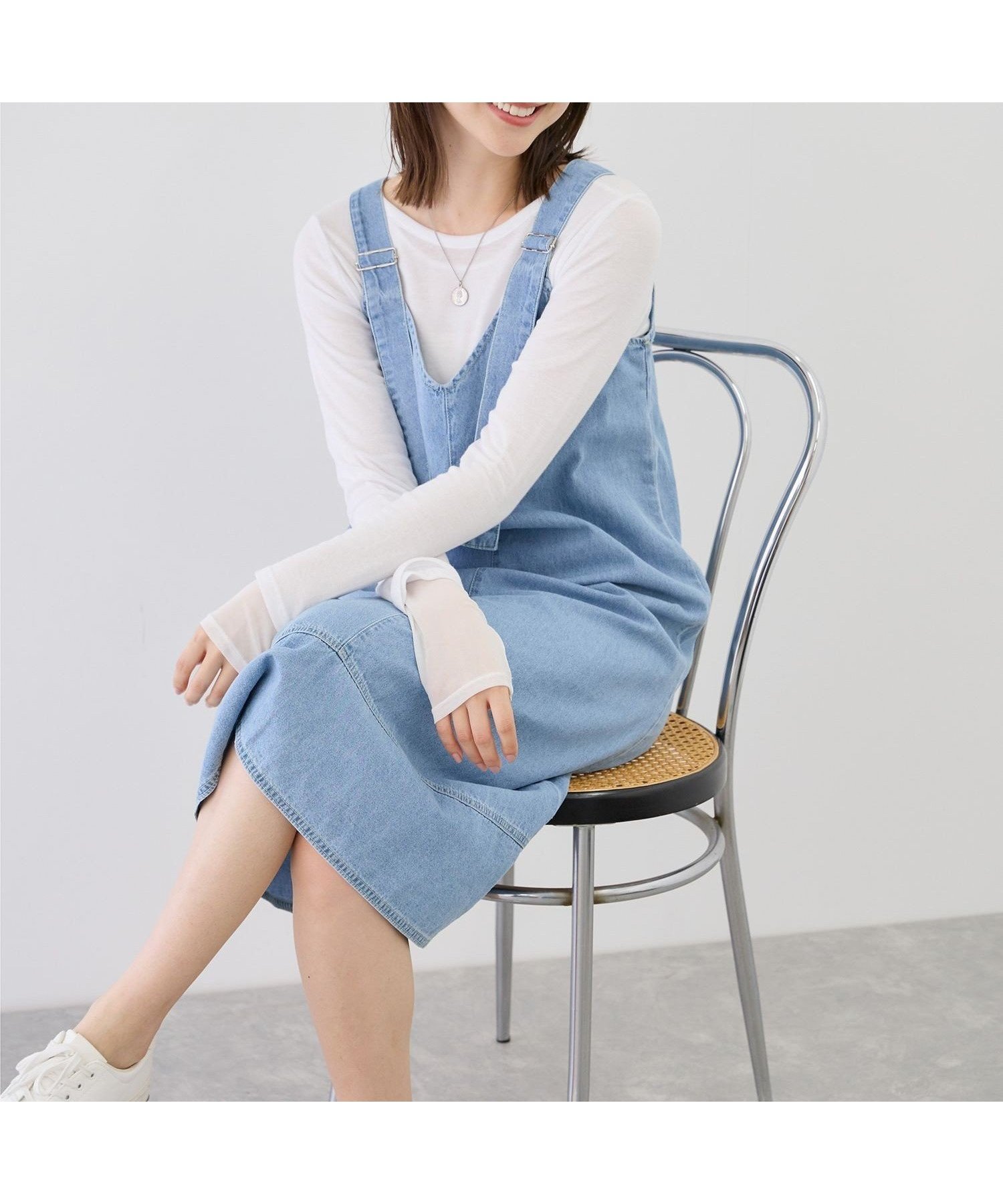 【ジャイロ/JAYRO】のデニムジャンスカ インテリア・キッズ・メンズ・レディースファッション・服の通販 founy(ファウニー) 　ファッション　Fashion　レディースファッション　Fashion for Women　インナー　Innerwear　カットソー　Cut and Sewn Top　コンパクト　Compact, Small Size　シューズ　Shoes, Footwear　スニーカー　Sneakers, Trainers　バレエ　Ballet, Ballet Style　ポケット　Pocket, Pocket Detail　リブニット　Rib Knit, Ribbed Knit　ロング　Long, Long-Length　A/W・秋冬　Autumn/Winter　S/S・春夏　SS, Spring/Summer, Warm Season　夏　Summer　ブルー系(46)|ID: prp329100004976537 ipo3291000000037302176