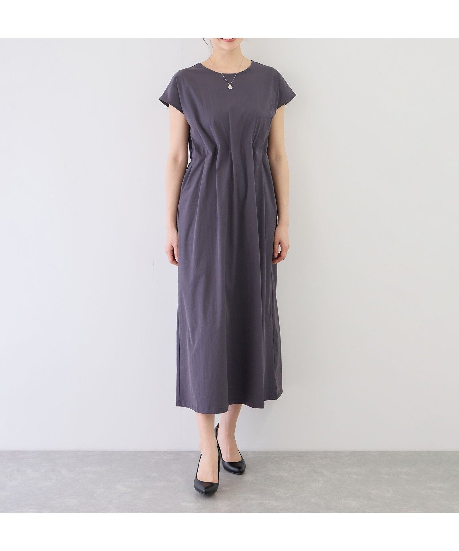 【ジャイロ/JAYRO】のラッシュガードウエストタックワンピース インテリア・キッズ・メンズ・レディースファッション・服の通販 founy(ファウニー) 　ファッション　Fashion　レディースファッション　Fashion for Women　ワンピース　Dresses　カーディガン　Cardigan, Knitwear　キャップ　Cap, Baseball Cap　サンダル　Sandals, Summer Shoes　シンプル　Simple, Minimal　スタイリッシュ　Stylish, Fashionable　スニーカー　Sneakers, Trainers　スリーブ　Sleeve, Long Sleeve / Short Sleeve　フレンチ　French, French Style　ポケット　Pocket, Pocket Detail　リゾート　Resort, Vacation Style　A/W・秋冬　Autumn/Winter　S/S・春夏　SS, Spring/Summer, Warm Season　おすすめ　Recommended / Our Picks　夏　Summer　旅行　Travel　チャコール(06)|ID: prp329100004976538 ipo3291000000037302179