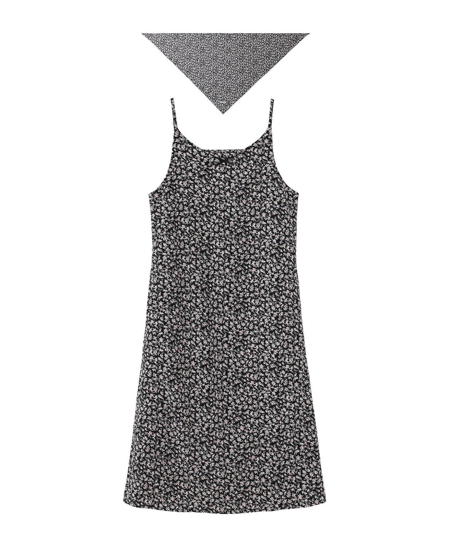 【ミルクフェド/MILKFED.】のFLORAL CAMISOLE DRESS インテリア・キッズ・メンズ・レディースファッション・服の通販 founy(ファウニー) 　ファッション　Fashion　レディースファッション　Fashion for Women　ワンピース　Dresses　フォーマル・パーティードレス・結婚式用ドレス　Elegant & Casual Dresses　インナー　Innerwear　キャミソール　Camisole, Spaghetti Strap Top　ストール　Stole, Wrap　ダウン　Down, Puffer　デニム　Denim, Jeans Material　バランス　Balance, Style Balance　プリント　Print, Printed Pattern　ペンシル　Pencil, Pencil Skirt　ミュール　Mule, Backless Shoes　ラップ　Wrap, Wrap Design　おすすめ　Recommended / Our Picks　夏　Summer　BLACK|ID: prp329100004976541 ipo3291000000037302191