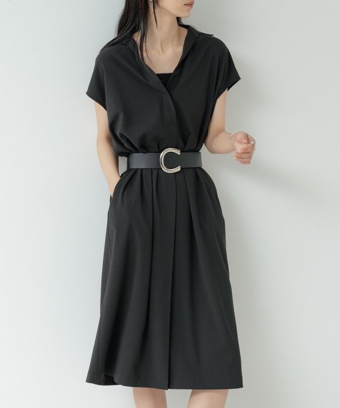 【その他のブランド/Other】のスキッパーワンピース【通勤/接触冷感/UVカット】 インテリア・キッズ・メンズ・レディースファッション・服の通販 founy(ファウニー) https://founy.com/ ファッション Fashion レディースファッション Fashion for Women ワンピース Dresses インナー Innerwear スキッパー Skipper, Open Collar ストレート Straight, Straight Cut スリーブ Sleeve, Long Sleeve / Short Sleeve ドレープ Drape, Draping Fabric バランス Balance, Style Balance フレンチ French, French Style ブラウジング Blouson Silhouette, Cinched Waist 羽織 Haori, Light Jacket ビジネス 仕事 通勤 Business / Work / Commuting 2026年 2026 2026春夏・S/S Spring/Summer 2026 SS26 |ID: prp329100004976562 ipo3291000000037302266