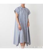 【レリアンプラスハウス/Leilian PLUS HOUSE】のストライプシャツワンピース 大人の最旬トレンドファッション＆コーディネート founy(ファウニー) ファッション Fashion レディースファッション Fashion for Women ワンピース Dresses シャツワンピース / 1枚で着映えコーデ Shirt Dresses ウォッシャブル Machine Washable スタンド Stand Collar, Upright Stand ストライプ Stripe, Striped Pattern ポケット Pocket, Pocket Detail 夏 Summer thumbnail ブルー系|ID: prp329100004976576 ipo3291000000037302311