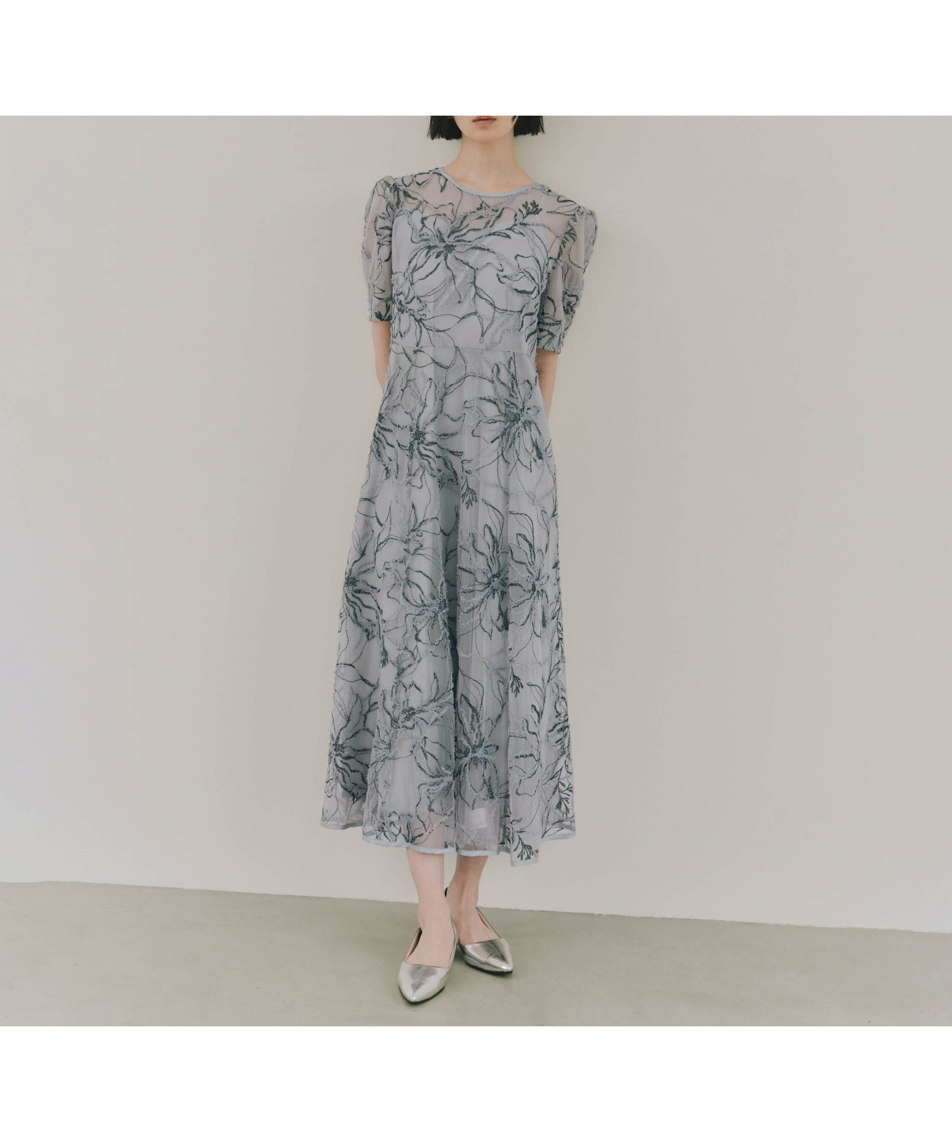 【カエン/Kaene】の結婚式二次会同窓会謝恩会お呼ばれドレス インテリア・キッズ・メンズ・レディースファッション・服の通販 founy(ファウニー) 　ファッション　Fashion　レディースファッション　Fashion for Women　ワンピース　Dresses　フォーマル・パーティードレス・結婚式用ドレス　Elegant & Casual Dresses　アクセサリー　Fashion Accessories　切替　Switching, Contrast Panel　シューズ　Shoes, Footwear　チュール　Tulip, Tulip Motif　ドレス　Dress, One-Piece　フラワー　Flower, Floral　フレア　Flare, Flared　ペチコート　Petticoat, Underskirt　ポケット　Pocket, Pocket Detail　レース　Lace, Lace Fabric　エレガント 上品　Elegant　結婚式　Wedding　ブルーグレー|ID: prp329100004976577 ipo3291000000037302314