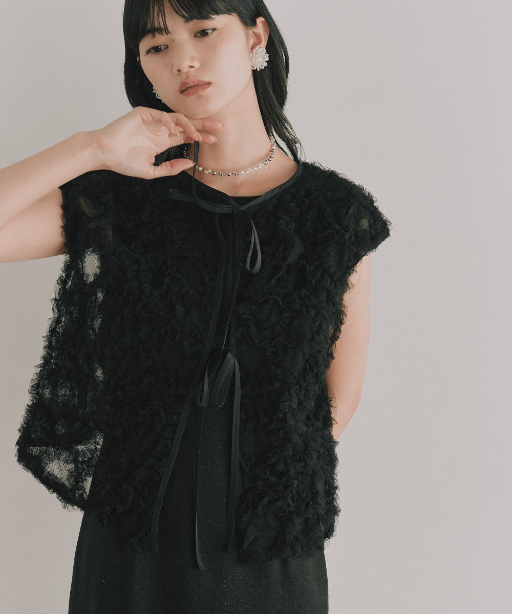 【カエン/Kaene】の結婚式二次会お呼ばれドレス インテリア・キッズ・メンズ・レディースファッション・服の通販 founy(ファウニー) 　ファッション　Fashion　レディースファッション　Fashion for Women　ワンピース　Dresses　フォーマル・パーティードレス・結婚式用ドレス　Elegant & Casual Dresses　シフォン　Chiffon, Lightweight Fabric　シンプル　Simple, Minimal　チュール　Tulip, Tulip Motif　デニム　Denim, Jeans Material　トレンド　Trend, Trending Now　ドレス　Dress, One-Piece　バランス　Balance, Style Balance　フォーマル　Formal, Dressy　フラワー　Flower, Floral　モチーフ　Motif, Design Theme　リボン　Ribbon, Bow　結婚式　Wedding　ブラック|ID: prp329100004976578 ipo3291000000037302318