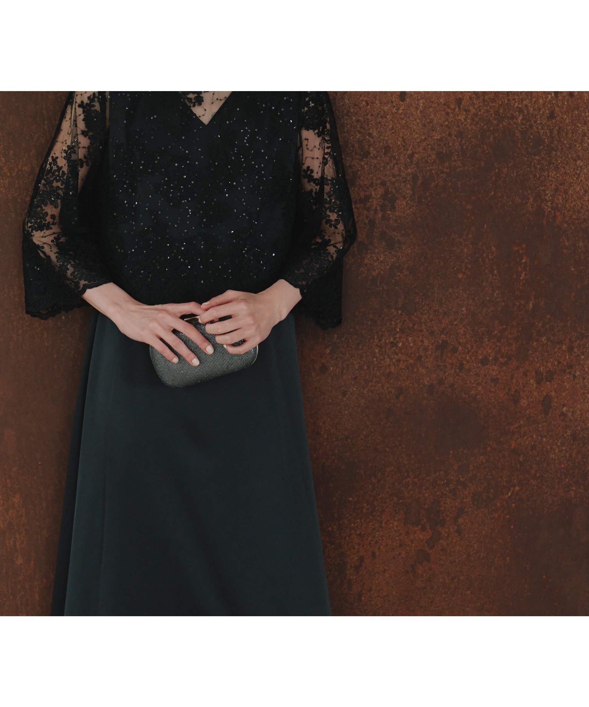 【カエン/Kaene】のマザーズドレス結婚式母親親族 インテリア・キッズ・メンズ・レディースファッション・服の通販 founy(ファウニー) 　ファッション　Fashion　レディースファッション　Fashion for Women　ワンピース　Dresses　フォーマル・パーティードレス・結婚式用ドレス　Elegant & Casual Dresses　エレガント 上品　Elegant　サテン　Satin, Glossy Fabric　シンプル　Simple, Minimal　スカラップ　Scallop, Scalloped Edge　ドレス　Dress, One-Piece　レース　Lace, Lace Fabric　結婚式　Wedding　披露宴　Wedding Reception　ブラック|ID: prp329100004976579 ipo3291000000037302321