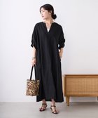 【マイカ ディール/MICA & DEAL】の【TICCA】リネンツイストスリーブワンピース 大人の最旬トレンドファッション＆コーディネート founy(ファウニー) ファッション Fashion レディースファッション Fashion for Women ワンピース Dresses インナー Innerwear キャミソール Camisole, Spaghetti Strap Top サマー Summer, Summer Style サンダル Sandals, Summer Shoes ストレート Straight, Straight Cut スリーブ Sleeve, Long Sleeve / Short Sleeve タンク Tank Top, Sleeveless Top ツイスト Tweed, Tweed Fabric ドレス Dress, One-Piece ポケット Pocket, Pocket Detail リネン Linen, Linen Fabric ロング Long, Long-Length おすすめ Recommended / Our Picks エレガント 上品 Elegant thumbnail BLACK|ID: prp329100004976586 ipo3291000000037302344