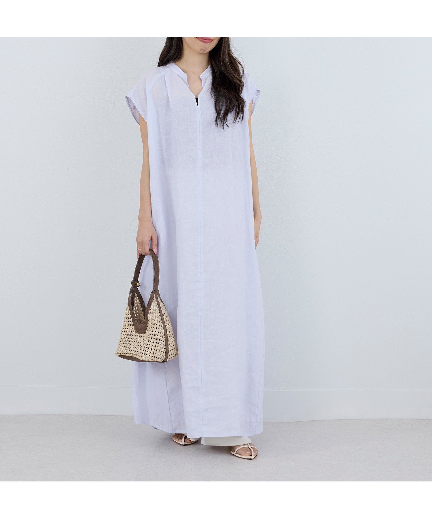 【マイカ ディール/MICA & DEAL】の【TICCA】リネンフレンチスリーブバルーンワンピース インテリア・キッズ・メンズ・レディースファッション・服の通販 founy(ファウニー) 　ファッション　Fashion　レディースファッション　Fashion for Women　ワンピース　Dresses　インナー　Innerwear　キャミソール　Camisole, Spaghetti Strap Top　サマー　Summer, Summer Style　タンク　Tank Top, Sleeveless Top　デコルテ　Décolleté, Neckline　ドレス　Dress, One-Piece　パターン　Pattern, Design Print　ポケット　Pocket, Pocket Detail　リネン　Linen, Linen Fabric　リラックス　Relax, Relaxed Fit　おすすめ　Recommended / Our Picks　SAXE|ID: prp329100004976587 ipo3291000000037302347