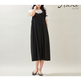 【ミゼール/MISSEL】の【洗える・体型カバー・M~3Lサイズ】レーストリムキャミワンピース(ブラック) 大人の最旬トレンドファッション＆コーディネート founy(ファウニー) ファッション Fashion レディースファッション Fashion for Women ワンピース Dresses キャミソールワンピース Camisole Dresses エレガント 上品 Elegant 春 Spring 洗える Machine Washable カットソー Cut and Sewn Top カーディガン Cardigan, Knitwear キャミワンピース Cami Dress, Slip Dress ツイル Twist, Twisted Detail バランス Balance, Style Balance フェミニン Feminine, Girly レース Lace, Lace Fabric S/S・春夏 SS, Spring/Summer, Warm Season おすすめ Recommended / Our Picks 夏 Summer |ID:prp329100004976610