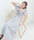 【マジェスティック レゴン/MAJESTIC LEGON】のマルチway配色リボンフリルワンピ 大人の最旬トレンドファッション＆コーディネート founy(ファウニー) ファッション Fashion レディースファッション Fashion for Women ワンピース Dresses ダウン Down, Puffer 再入荷 Restock / Back in Stock thumbnail グレー柄|ID: prp329100004976616 ipo3291000000037302441