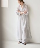 【ノーブル / スピック&スパン/NOBLE / Spick & Span】の【洗える】エアリーストライプロングシャツワンピース 大人の最旬トレンドファッション＆コーディネート founy(ファウニー) ファッション Fashion レディースファッション Fashion for Women ワンピース Dresses シャツワンピース / 1枚で着映えコーデ Shirt Dresses キュプラ Cupro, Eco Fabric ストライプ Stripe, Striped Pattern ロング Long, Long-Length 夏 Summer 春 Spring S/S・春夏 SS, Spring/Summer, Warm Season 洗える Machine Washable thumbnail ホワイト|ID: prp329100004976624 ipo3291000000037302466