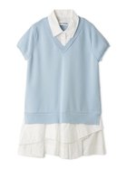 【リリーブラウン/Lily Brown】のシャツドッキングラッフルワンピース 大人の最旬トレンドファッション＆コーディネート founy(ファウニー) ファッション Fashion レディースファッション Fashion for Women ワンピース Dresses キャップ Cap, Baseball Cap コンパクト Compact, Small Size ショート Short, Short Length スマート Smart, Elegant スリーブ Sleeve, Long Sleeve / Short Sleeve ティアードスカート Tiered Skirt, Flounced Skirt ドッキング Docking, Mixed Material 人気 Popular, Best Seller 半袖 Short Sleeve, Half Sleeve thumbnail BLU[086]|ID: prp329100004976636 ipo3291000000037302512