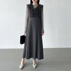 【ココモモ/COCOMOMO】のシアー*チュールの3点セットドレス パーティードレス 結婚式 ワンピース 大人の最旬トレンドファッション＆コーディネート founy(ファウニー) ファッション Fashion レディースファッション Fashion for Women ワンピース Dresses フォーマル・パーティードレス・結婚式用ドレス Elegant & Casual Dresses エレガント 上品 Elegant シアー Sheer, See-Through チュール Tulip, Tulip Motif ドレス Dress, One-Piece なめらか Smooth, Silky Texture 長袖 Long Sleeve, Full Sleeve フレア Flare, Flared ベスト Vest, Waistcoat ロング Long, Long-Length 冬 Winter / This Winter A/W・秋冬 Autumn/Winter S/S・春夏 SS, Spring/Summer, Warm Season プチプライス・低価格 Affordable / Budget Price 夏 Summer 卒業式 Graduation Ceremony 結婚式 Wedding 披露宴 Wedding Reception thumbnail ダークグレー|ID: prp329100004976652 ipo3291000000037302564