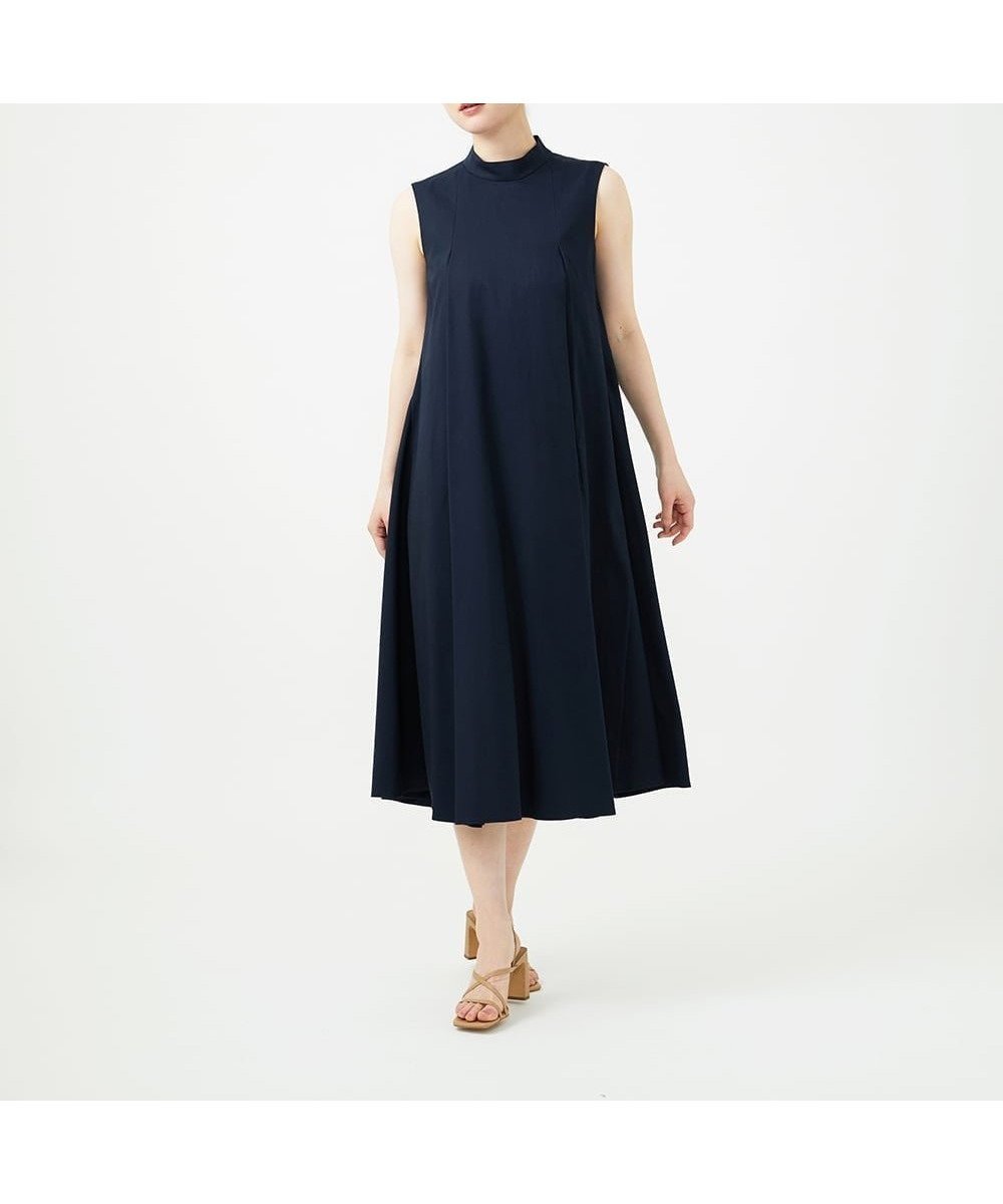 【シビラ/SYBILLA】のボトルネックテントラインドレス インテリア・キッズ・メンズ・レディースファッション・服の通販 founy(ファウニー) 　ファッション　Fashion　レディースファッション　Fashion for Women　ワンピース　Dresses　フォーマル・パーティードレス・結婚式用ドレス　Elegant & Casual Dresses　アンダー　Underwear Essentials　ストレッチ　Stretch, Stretchy Fabric　ドレス　Dress, One-Piece　フレア　Flare, Flared　フロント　Front, Front Design　ポケット　Pocket, Pocket Detail　冬　Winter / This Winter　夏　Summer　春　Spring　秋　Autumn　ネイビー|ID: prp329100004976663 ipo3291000000037302595