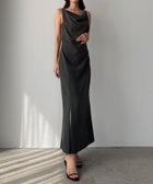 【ジュノア/JUNOAH】のLouere ドレープ前ファスナースリットキャミワンピース【一部ぺチスカートセット】 大人の最旬トレンドファッション＆コーディネート founy(ファウニー) ファッション Fashion レディースファッション Fashion for Women スカート Skirts ドレープ Drape, Draping Fabric thumbnail チャコール|ID: prp329100004976673 ipo3291000000037302629