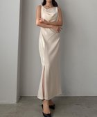 【ジュノア/JUNOAH】のLouere ドレープ前ファスナースリットキャミワンピース【一部ぺチスカートセット】 大人の最旬トレンドファッション＆コーディネート founy(ファウニー) ファッション Fashion レディースファッション Fashion for Women スカート Skirts ドレープ Drape, Draping Fabric thumbnail アイボリー|ID: prp329100004976673 ipo3291000000037302630