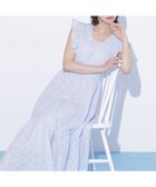 【ジルバイジルスチュアート/JILL by JILLSTUART】のカットワークティアードワンピース ブルー|ID: prp329100004976683 ipo3291000000037302677