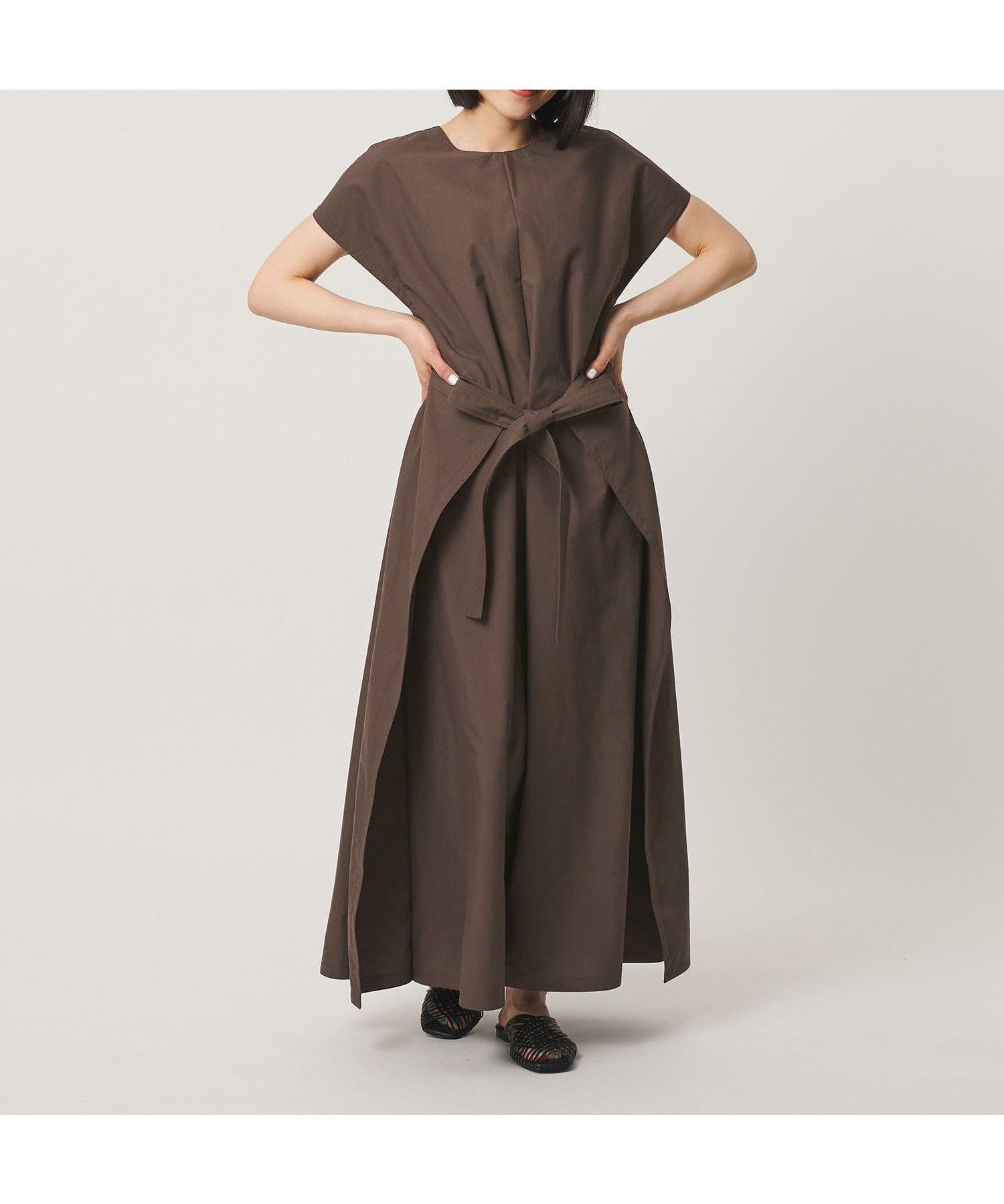 【ビューティ&ユース ユナイテッドアローズ/BEAUTY&YOUTH / UNITED ARROWS】のラップリボン ワンピース 2WAY ウォッシャブル インテリア・キッズ・メンズ・レディースファッション・服の通販 founy(ファウニー) 　ファッション　Fashion　レディースファッション　Fashion for Women　ワンピース　Dresses　ウォッシャブル　Machine Washable　サンダル　Sandals, Summer Shoes　シューズ　Shoes, Footwear　バランス　Balance, Style Balance　フラット　Flat, Flat Shoes　ポケット　Pocket, Pocket Detail　ラップ　Wrap, Wrap Design　リボン　Ribbon, Bow　ワーク　Workwear, Utility Style　おすすめ　Recommended / Our Picks　DK.BROWN|ID: prp329100004976692 ipo3291000000037302707