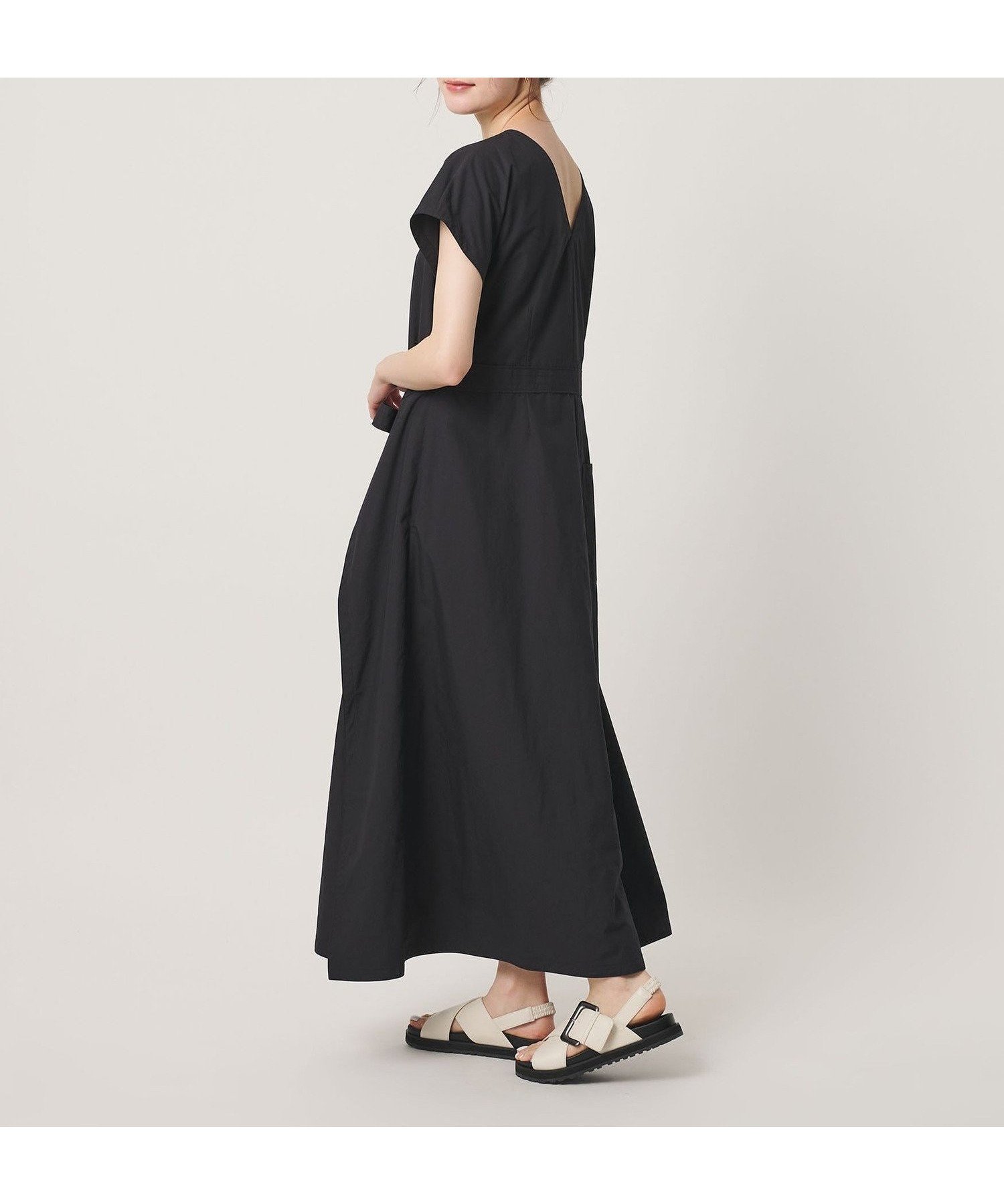 【ビューティ&ユース ユナイテッドアローズ/BEAUTY&YOUTH / UNITED ARROWS】のラップリボン ワンピース 2WAY ウォッシャブル インテリア・キッズ・メンズ・レディースファッション・服の通販 founy(ファウニー) 　ファッション　Fashion　レディースファッション　Fashion for Women　ワンピース　Dresses　ウォッシャブル　Machine Washable　サンダル　Sandals, Summer Shoes　シューズ　Shoes, Footwear　バランス　Balance, Style Balance　フラット　Flat, Flat Shoes　ポケット　Pocket, Pocket Detail　ラップ　Wrap, Wrap Design　リボン　Ribbon, Bow　ワーク　Workwear, Utility Style　おすすめ　Recommended / Our Picks　BLACK|ID: prp329100004976692 ipo3291000000037302708