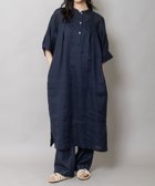 【ミューニック/Munich】の60sリネンキャンバス*40sリネンメッシュシャツワンピース nvy|ID: prp329100004976696 ipo3291000000037302718