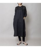 【ミューニック/Munich】の60sリネンキャンバス*40sリネンメッシュシャツワンピース blk|ID: prp329100004976696 ipo3291000000037302719
