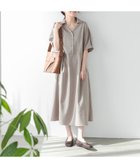 【アーバンリサーチ ドアーズ/URBAN RESEARCH DOORS】の『UR TECH』完声/涼ドルマン半袖ワンピース ベージュ|ID: prp329100004976700 ipo3291000000037302734