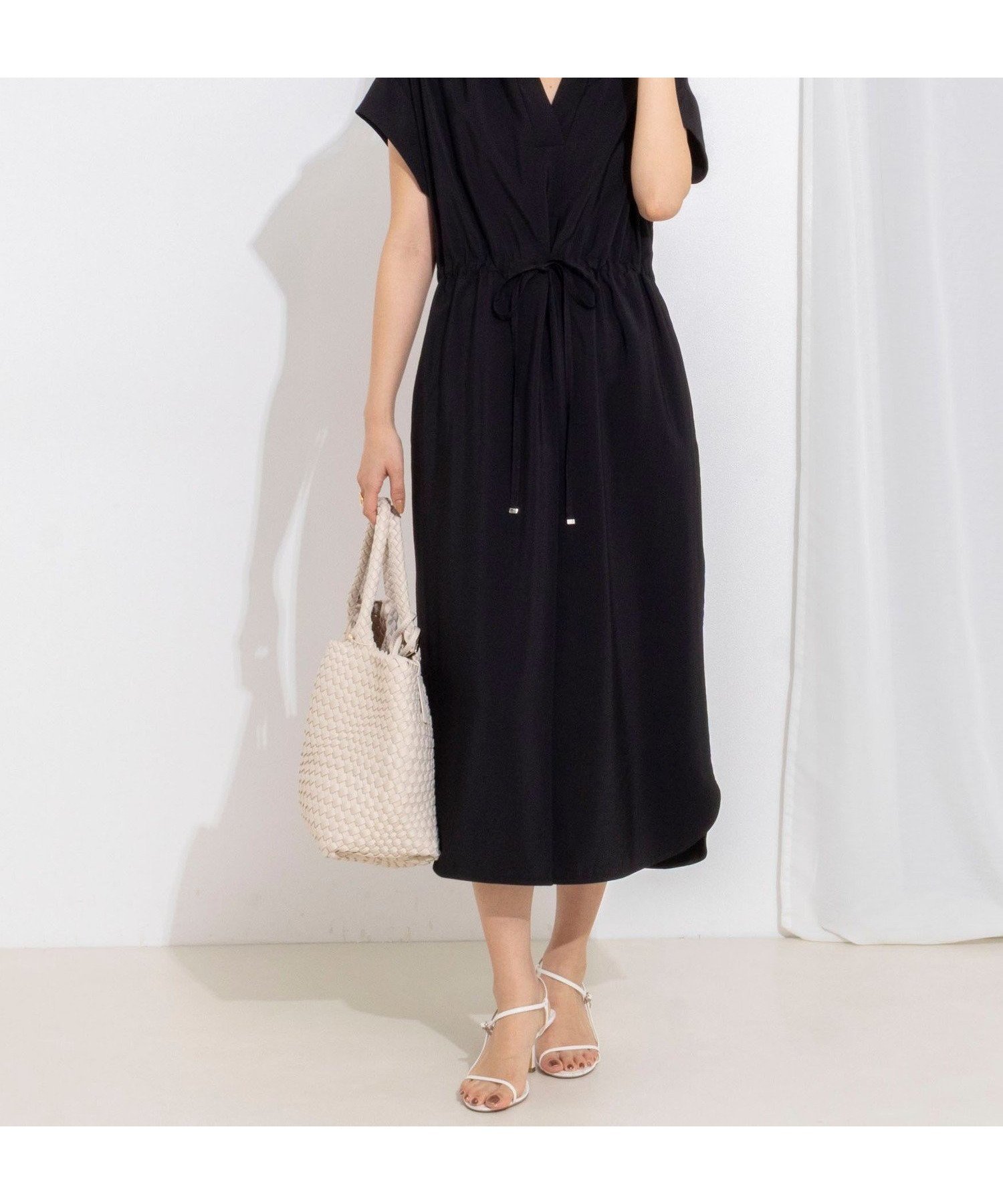 【ノーリーズ/NOLLEY'S】のウォッシャブル前タックワンピース インテリア・キッズ・メンズ・レディースファッション・服の通販 founy(ファウニー) 　ファッション　Fashion　レディースファッション　Fashion for Women　ワンピース　Dresses　ウォッシャブル　Machine Washable　ドローコード　Drawcord, Drawstring Cord　おすすめ　Recommended / Our Picks　夏　Summer　ビジネス 仕事 通勤　Business / Work / Commuting　2026年　2026　2026春夏・S/S　Spring/Summer 2026 SS26　ブラック|ID: prp329100004976704 ipo3291000000037302750