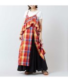 【アミナコレクション/Amina Collection】の【チャイハネ】サリィアキャミワンピース 大人の最旬トレンドファッション＆コーディネート founy(ファウニー) ファッション Fashion レディースファッション Fashion for Women ワンピース Dresses キャミソールワンピース Camisole Dresses インド Indian Textile ストリング String, Drawstring チェック Check, Plaid, Tartan thumbnail オレンジ|ID: prp329100004976708 ipo3291000000037302764