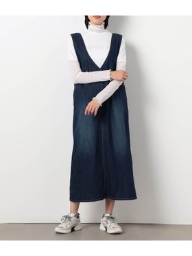 【ニコル クラブ/NICOLE CLUB】のデニムジャンパースカート 大人の最旬トレンドファッション＆コーディネート founy(ファウニー) ファッション Fashion レディースファッション Fashion for Women スカート Skirts インナー Innerwear シンプル Simple, Minimal ストレッチ Stretch, Stretchy Fabric デニム Denim, Jeans Material トレンド Trend, Trending Now フォルム Silhouette, Form ミックス Mix, Mixed Style リアル Real, Realistic |ID:prp329100004976748