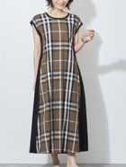 【ニコル クラブ/NICOLE CLUB】のチェック柄異素材切替えカットワンピース 大人の最旬トレンドファッション＆コーディネート founy(ファウニー) ファッション Fashion レディースファッション Fashion for Women ワンピース Dresses カットソー Cut and Sewn Top カーディガン Cardigan, Knitwear ジャケット Jacket, Outerwear スマート Smart, Elegant チェック Check, Plaid, Tartan パーカー Hoodie, Parka ポケット Pocket, Pocket Detail 無地 Plain, Solid Color thumbnail 46カーキ|ID: prp329100004976751 ipo3291000000037302905