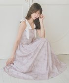 【マジェスティック レゴン/MAJESTIC LEGON】のリボンショルダーフラワーワンピース 大人の最旬トレンドファッション＆コーディネート founy(ファウニー) ファッション Fashion レディースファッション Fashion for Women ワンピース Dresses カーディガン Cardigan, Knitwear コンパクト Compact, Small Size サンダル Sandals, Summer Shoes ダウン Down, Puffer フィット Fit, Slim Fit フェミニン Feminine, Girly フラット Flat, Flat Shoes リボン Ribbon, Bow リラックス Relax, Relaxed Fit ロング Long, Long-Length 再入荷 Restock / Back in Stock エレガント 上品 Elegant thumbnail ピンク柄|ID: prp329100004976773 ipo3291000000037302973