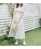 【マジェスティック レゴン/MAJESTIC LEGON】のリボンショルダーフラワーワンピース 大人の最旬トレンドファッション＆コーディネート founy(ファウニー) ファッション Fashion レディースファッション Fashion for Women ワンピース Dresses カーディガン Cardigan, Knitwear コンパクト Compact, Small Size サンダル Sandals, Summer Shoes ダウン Down, Puffer フィット Fit, Slim Fit フェミニン Feminine, Girly フラット Flat, Flat Shoes リボン Ribbon, Bow リラックス Relax, Relaxed Fit ロング Long, Long-Length 再入荷 Restock / Back in Stock エレガント 上品 Elegant thumbnail グリーン柄|ID: prp329100004976773 ipo3291000000037302975