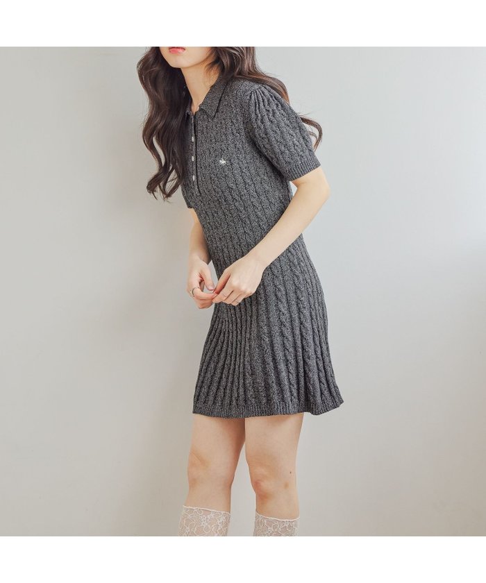 【ヘザー/Heather】の【POLO BCS(ポロ・ビーシーエス)】ケーブルニットワンピース インテリア・キッズ・メンズ・レディースファッション・服の通販 founy(ファウニー) https://founy.com/ ファッション Fashion レディースファッション Fashion for Women ワンピース Dresses ニットワンピース Knit Dresses サマー Summer, Summer Style フェミニン Feminine, Girly ロング Long, Long-Length 羽織 Haori, Light Jacket |ID: prp329100004976789 ipo3291000000037303021