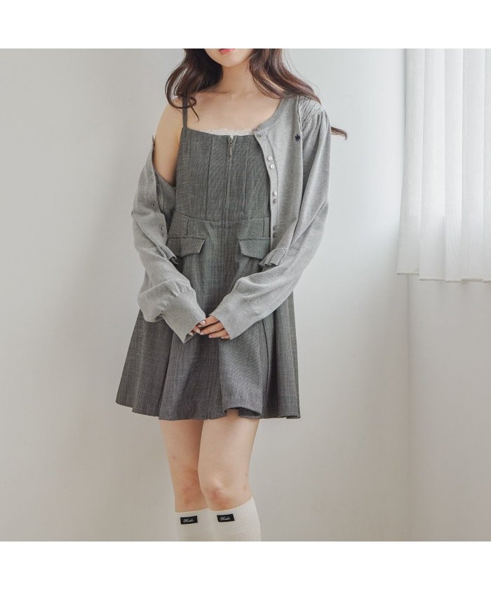 【ヘザー/Heather】の【POLO BCS(ポロ・ビーシーエス)】ZIPキャミミニワンピース インテリア・キッズ・メンズ・レディースファッション・服の通販 founy(ファウニー) https://founy.com/ ファッション Fashion レディースファッション Fashion for Women ワンピース Dresses インナー Innerwear チェック Check, Plaid, Tartan フラップ Flap, Flap Pocket ポケット Pocket, Pocket Detail |ID: prp329100004976790 ipo3291000000037303026