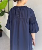 【ジェナ エスパス メルヴェイユ/Jena espace merveilleux】のハーフスリーブワンピース 大人の最旬トレンドファッション＆コーディネート founy(ファウニー) ファッション Fashion レディースファッション Fashion for Women ワンピース Dresses ギャザー Gathered, Ruffled スマート Smart, Elegant ロング Long, Long-Length 再入荷 Restock / Back in Stock おすすめ Recommended / Our Picks エレガント 上品 Elegant thumbnail ネイビー|ID: prp329100004976795 ipo3291000000037303043