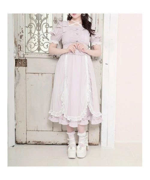 【ノエミ/NOEMIE】のショルダーリボンドロストプリンセスロングワンピース インテリア・キッズ・メンズ・レディースファッション・服の通販 founy(ファウニー) https://founy.com/ ファッション Fashion レディースファッション Fashion for Women ワンピース Dresses エレガント 上品 Elegant フリル Frill, Ruffle リボン Ribbon, Bow レース Lace, Lace Fabric ロマンティック Romantic, Feminine Style |ID: prp329100004976796 ipo3291000000037303045