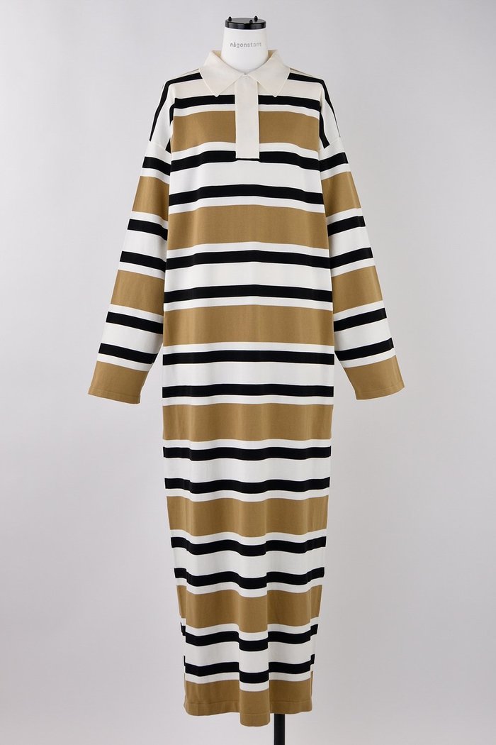 【ナゴンスタンス/nagonstans】のknit polo dress インテリア・キッズ・メンズ・レディースファッション・服の通販 founy(ファウニー) https://founy.com/ ファッション Fashion レディースファッション Fashion for Women トップス・カットソー Cut & Sew Tops ニット Knit Tops & Sweaters ワンピース Dresses フォーマル・パーティードレス・結婚式用ドレス Elegant & Casual Dresses ボーダー Border, Stripe ポロシャツ Polo Shirt, Collared Tee リラックス Relax, Relaxed Fit 春 Spring 秋 Autumn |ID: prp329100004976806 ipo3291000000037303077