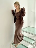 【スナイデル ホーム/SNIDEL HOME】の【接触冷感】【UVカット】ニットキャミワンピース 大人の最旬トレンドファッション＆コーディネート founy(ファウニー) ファッション Fashion レディースファッション Fashion for Women ワンピース Dresses キャミソールワンピース Camisole Dresses なめらか Smooth, Silky Texture カーディガン Cardigan, Knitwear キャミソール Camisole, Spaghetti Strap Top スマート Smart, Elegant ドレープ Drape, Draping Fabric thumbnail BRW[058]|ID: prp329100004976807 ipo3291000000037303081