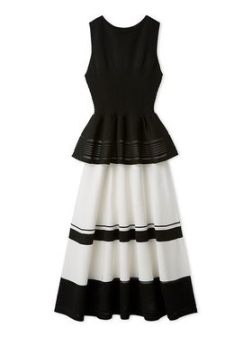 【フレイ アイディー/FRAY I.D】のホールガーメントペプラムニットワンピース/ウォッシャブル 大人の最旬トレンドファッション＆コーディネート founy(ファウニー) ファッション Fashion レディースファッション Fashion for Women ワンピース Dresses ニットワンピース Knit Dresses ウォッシャブル Machine Washable ストレッチ Stretch, Stretchy Fabric スマート Smart, Elegant ドッキング Docking, Mixed Material 人気 Popular, Best Seller フォルム Silhouette, Form ペプラム Peplum, Flared Hem ホールガーメント WholeGarment, Seamless Knit ボーダー Border, Stripe |ID:prp329100004976808