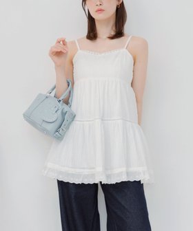 【レトロガール/RETRO GIRL】のレース付きミニキャミOP 大人の最旬トレンドファッション＆コーディネート founy(ファウニー) ファッション Fashion レディースファッション Fashion for Women トップス・カットソー Cut & Sew Tops キャミソール&ノースリーブ Camisoles & Sleeveless Tops おすすめ Recommended / Our Picks ガーリー Girly, Feminine Style ショート Short, Short Length デニム Denim, Jeans Material ボトム Bottoms, Lower Wear レース Lace, Lace Fabric 夏 Summer 春 Spring S/S・春夏 SS, Spring/Summer, Warm Season |ID:prp329100004976824